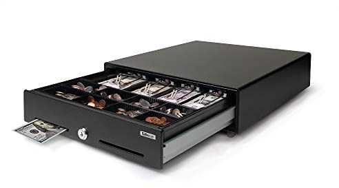 Safescan SD-3540 Standard-Duty Kassenschublade mit 4 Fächern für Banknoten und 8 für Münzen - Kassenlade mit RJ-12 Anschluss (z.B. Registrierkasse) - Solide Kassenschublade von 35 x 40,5 x 10,5 cm