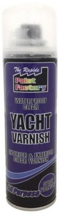 Varnish Spray Can 250ml Yacht Varnish Clear Waterproof