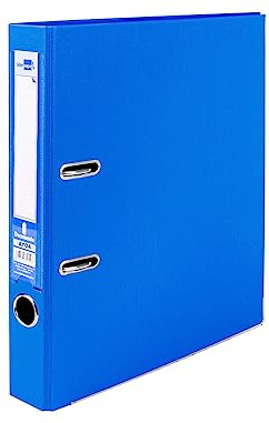 Liderpapel 932059 Documenta Classeur Levier Carton Rembordé PVC 1,9 mm Dos 52 mm Rado Métallique Bleu