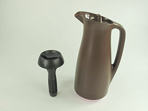 TUPPERWARE Exclusiv ThermoTup 1L braun rosa Thermoskanne Kanne +Tee Einsatz schwarz P 24429
