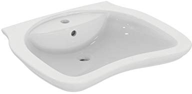 Lavabo PMR MATURA 2 ergonomique 65x55 cm sans trop-plein blanc Porcher
