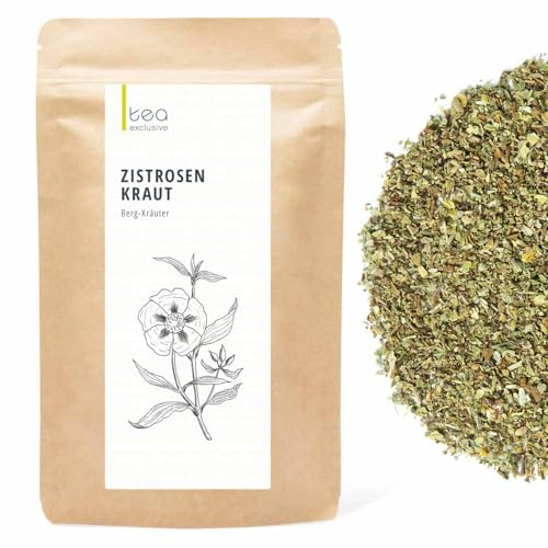 Zistrosenkraut (Cistus Incanus),geschnitten, 100g - tea exclusive | naturbelassen - Zistrose 100% - geprüft und abgefüllt in Deutschland