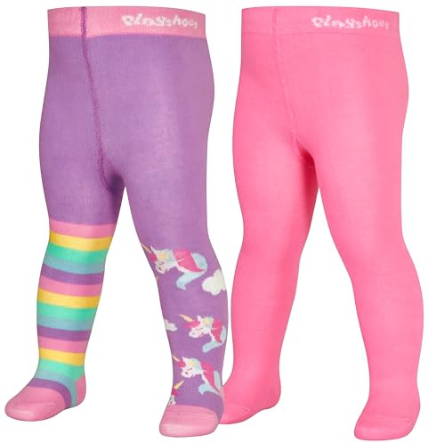 Playshoes Unisex barnstrumpbyxor, Enhörning uppsättning av 2, 86-92