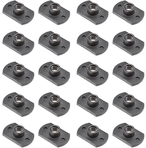 Be In Your Mind 20 Piezas Tuercas de Soldadura M6 con Base de Lengüeta UNC Tornillo de Máquina de Acero Al Carbono en Forma de T 2 Proyecciones para Muebles Vehículos Ruedas Y Máquinas Industriales