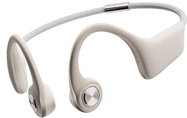 Sudio B1WHT B1 Wireless Bone Conduction Headphones, Bare Ear Headphones with Microphone, Bluetooth 5.2, White