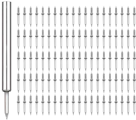 Clous de plinthe à double tête, 100 pièces robustes sans à double tête, ligne de base sans marquage, clou avec outil de douille spécifique aux ongles pour l'extérieur et l'intérieur