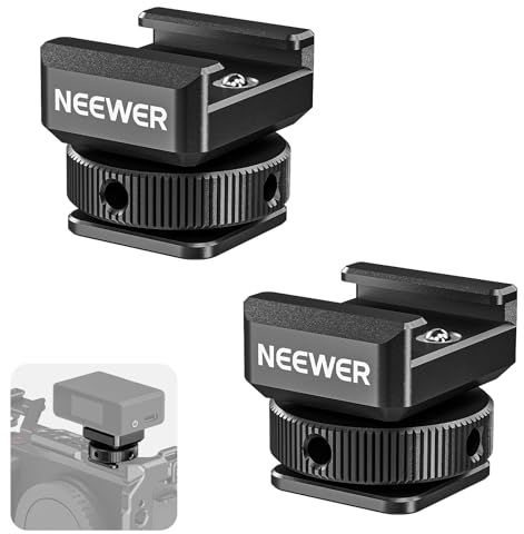 NEEWER 2 adaptadores de montaje de zapata fría compatibles con el receptor de micrófono Lavalier inalámbrico DJI Hollyland Rode, accesorios de micrófono anticaídas con pines retráctiles, adaptador de