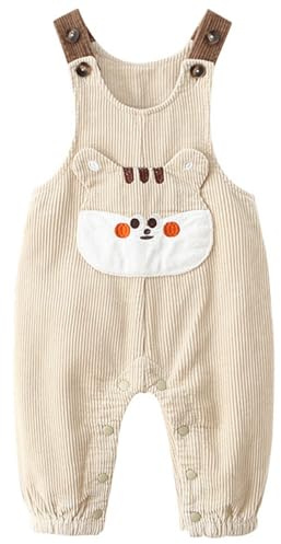AOOPOO Bambino Bambino Dungarees di Velluto Tute di Cotone Bambino Jumpsuit Bambini Pantaloni Infant One Piece Romper Playsuit Bib Pantaloni Bodysuit Unisex Neonato Vestiti per 0-4 Anni