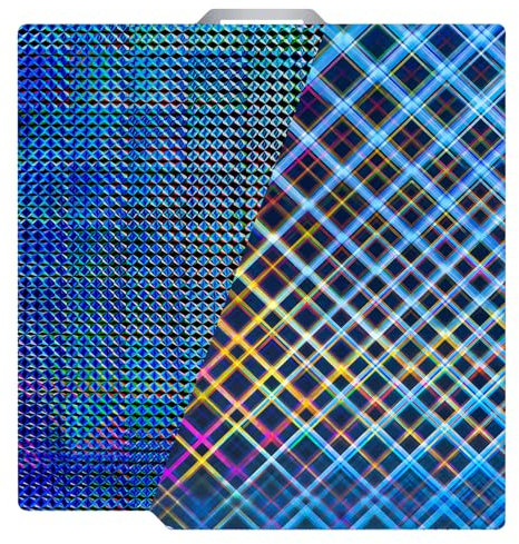 TIOPY Rainbow Plaid +Phantom H1H Bambu Lab Build Plate 257x257mm, impression 3D double face H1H acier à ressort pour Bambu Lab X1 X1C X1E P1P P1S A1,No Magnetic Base