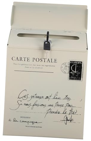 SOESFOUFU Vintage Briefkasten Aus Eisen Abschließbarer Wandbriefkasten Mit Schloss Retro Mailbox Briefkasten Für Wandmontage Postaufbewahrung