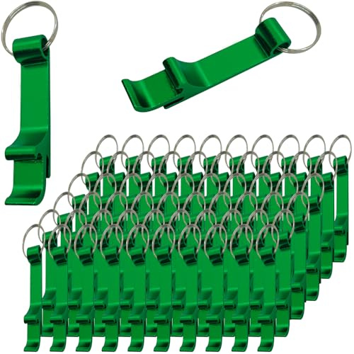 MTOMDY 100 portachiavi apribottiglie, apribottiglie, in alluminio, per cucina, matrimoni, bar, feste (verde)