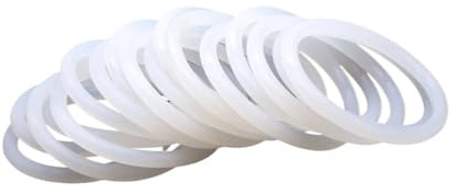 YUQIWANG(レインキのお店) 10/50 Stück weiße O-Ring-Dichtung aus lebensmittelechtem Silikon CS 4 mm AD 12~150 mm wasserdichte Unterlegscheibe rund O-förmig VMQ O-Ringe Silikonring(10Pcs,OD 24MM ID 16MM_CS 4.