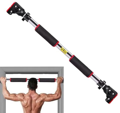 Horizontal Bar on The Door, Training Horizontal Chin up Bar, Safety Lock Design Sports Accessories for Gym, Bedroom, Living Room, Work Area