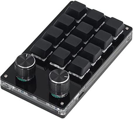 Generic Teclado de Juegos, Accesorios para Juegos de PC Teclado 12 Teclas 2 Perillas Mecánico de OSU Gaming Keypad