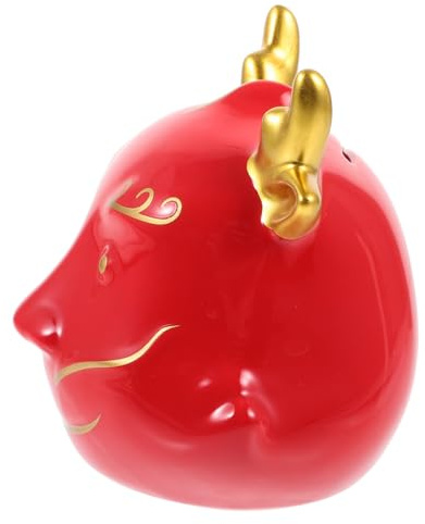 BESTonZON Tirelire Céramique Dragon pour Nouvel an Chinois Décoration de Bureau Chanceuse Pot à Adulte et Souvenir Dévénement