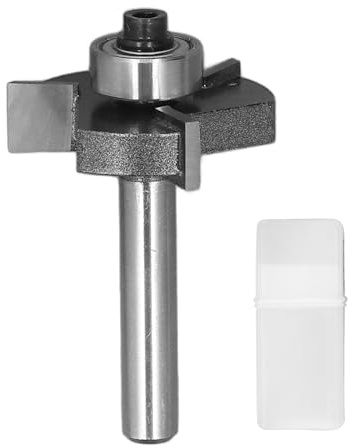YWBL-WH T Pista Berlina Router Bit, 1 Gambo 4 Pollici 3 Flauti 5 16 Pollici profondità di Taglio per Progetti di Lavorazione del Legno, Taglierina in Acciaio di Tungsteno con Guide a