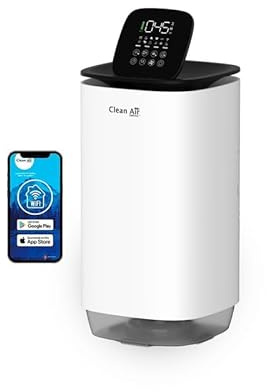 Clean Air Optima® CA-808 Smart - CA- 806 - Luftbefeuchter – Kalkfreie Kaltverdunstung – App-Steuerung – HEPA H13 Filter – UV-C & Ionisator – 8L Tank (Geeignet für Räume bis: 80m² / 200m³)