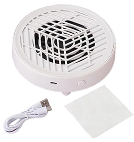Dust Collector for Nails – 15x15x4cm Compact Cleaner, ABS Quiet Electric Machine, Portable Nail Dust Extractor with Filter Paper | Manicure Duster for Salon Desk Home Beauty Station to lightweight