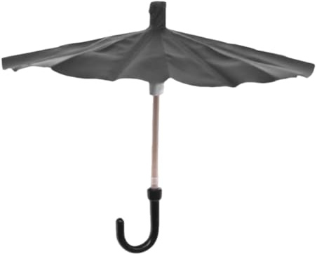 MUSISALY Parapluie Asiatique Miniature Noir en Bois pour Poupée, Accessoire Décoratif Vintage Unique Design Ouvrable, pour Décoration et Présentation