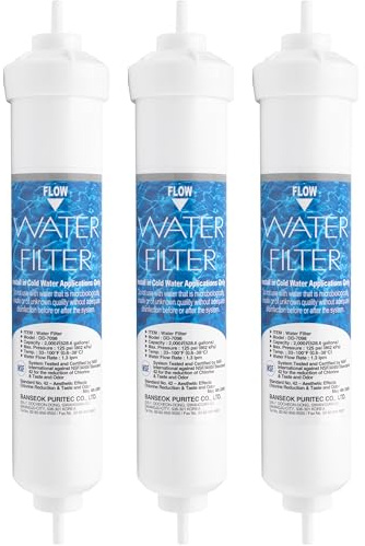 DD-7098 Water Filter | 3x Filtre à eau pour Daewoo, Bosch, Siemens, Neff | Filtre de réfrigérateur externe pour Daewoo FRN et FRS séries; pour Bosch, Siemens KAN56, KAN58, KAN60, KA58 et K3990 séries