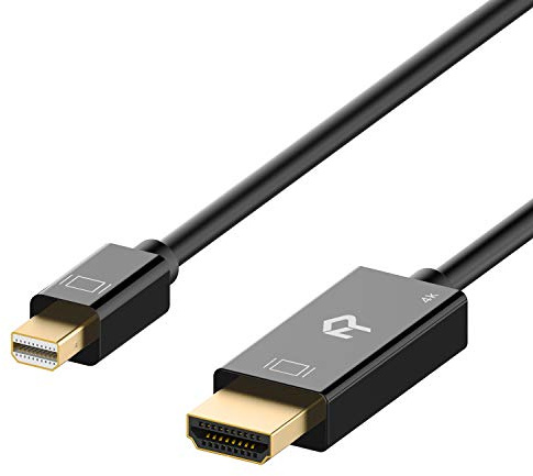 Rankie Cable Mini DisplayPort (Mini DP) (Thunderbolt) a HDMI, 4K de Resolución, 1,8 m, Negro