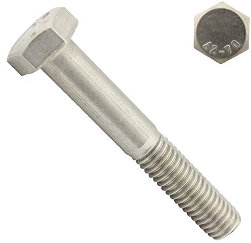 10 Stück Sechskantschrauben mit Schaft - M10x60 - Maschinenschrauben - aus rostfreiem Edelstahl A2 (V2A / VA) - SC931 - SC-Normteile