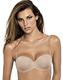 Reggiseno a fascia imbottito Sièlei 1570 schiena nuda (2, Cipria)