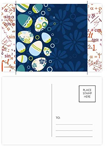 Postkarten-Set Ostern Religion Festival Egg Stripe Circle Formula Postkarten-Set, Danksagungskarte, Postkarte, Seite Postkarten, 20 Stück