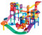 PicassoTiles 108pc 2-in-1 Murmelbahn Auto Rennbahn Combo Magnetische Fliesen PicassoToys Magnet Baustein Pädagogische Konstruktion Spielzeug Spielset STEM STEAM Lernen Kit Kind Gehirn Entwicklung