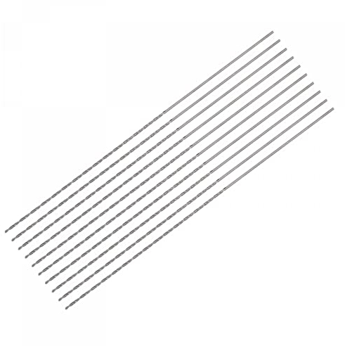sourcing map 10uds 1mm Mini Micro Helicoidales broc*s, Alta-Velocidad Acero Recto Vástago Extra Largo Taladro broc* 120mm para Aluminio Aleación