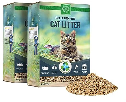 Small Pet Select Premium Pine Pelleted Cat Litter, 40lb (18.14 kg) – 100% Natural Wood Pellets, Non-Clumping, Low Tracking, Low Dust Kitty Litter – Made in the UK