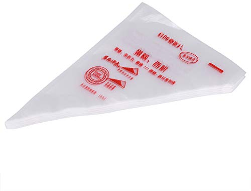 100 pièces poches à douille de glaçage, grandes poches à douille, poches à douille épaissies, poches à douille réutilisables, poches à douille de glaçage en plastique de qualité (Large)