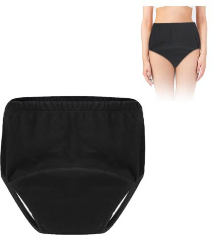 AOOWU Pañal Adulto Lavable, Pañal Tela Adulto, Calzoncillo Adultos de Incontinencia, Reutilizable Calzoncillos de Incontinencia Lavables, Bragas A Prueba de Fugas con Almohadilla Absorbente, 2XL