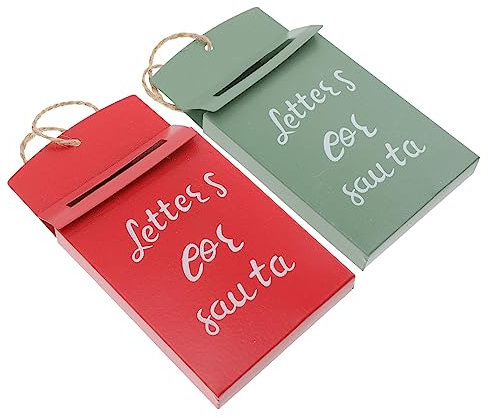 Cabilock 6 STK Weihnachtsdekorationen Weihnachtsbriefkastenverzierung Weihnachtsbaum-briefkasten-anhänger Christbaumschmuck Weihnachtsparty Liefert Mini-briefkasten-weihnachtsdekor Metall