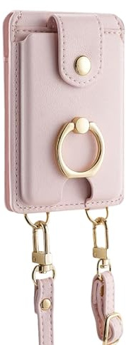 Wallet - Multifunctional Wallet Stick, Phone Card Holder | Waterproof 2 Card Slots Phone Pocket Card Holder, Case with Stand & Detachable Lanyard(Black, Gray, Blue, Pink, Purple, Orange)