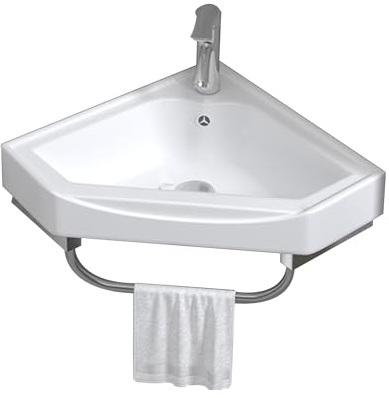 JOSIAHCQ Ensemble Meuble Vasque Salle de Bain Meuble sous Lavabo Salle de Bain Meuble Lave Main WC Suspendu Meuble Lave-Mains d'angle avec Robinet Adapté Aux Petits Espaces(47cm/18.50in)