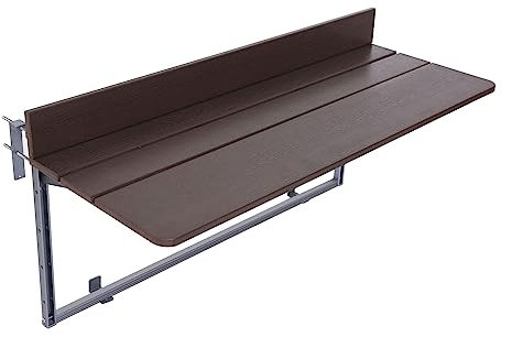 Hängetisch für Balkongeländer, Balkontisch, Balkon-Stehtisch für Geländer, Balkon-Stehtisch für Geländer, Hängetisch für Balkongeländer, Klappbarer Balkontisch, Hängender, Verstellbarer Deck