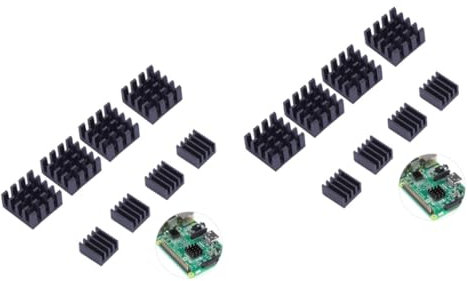 HOMSFOU 2sets Aluminum Heatsink Pad Cooling Board for 3 2 Processor Regulator Heat Sink 8pcs*2