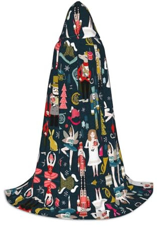 DEXNEL Women_S Nussknacker-Ballett-Kostüm, Uni, mit Kapuze, leichter Mantel, Umhang für Karneval, Cosplay, Kostüme, Party-Requisiten