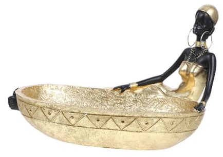 HOMOCONO Vassoio Porta Gioielli Piattino Decorativo in Resina Sintetica Leggero e Facile da Usare Stile Etnico Vintage per Cucina e Molte Occasioni