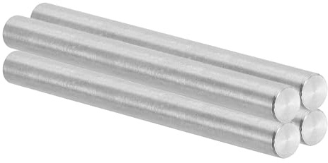 PATIKIL 8mm x 90mm Perno Cilindrico Acciaio Inox, 4 Pcs 304 Pioli Scaffalatura Supporto Asta Elementi Fissaggio Metallo Componente Montaggio Mobili, Argento