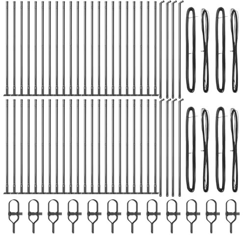 vidaXL Set di pali in cemento e metallo, soluzione di recinzione esterna grigia resistente, montaggio semplice, resistente ai raggi UV, accessori completi, include design moderno da 70 cm per giardini
