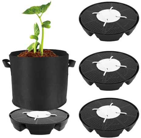 BAODBF 4 Stück Pflanzen Untersetzer Kunststoff,Automatische Bewässerung,Untersetzer Pflanzkübel Selbstbewässerung,Self Watering Plant Pot,Selbstbewässernde Pflanzen-untersetzer für Innentöpfe