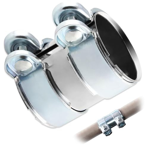 Tkxjry Abrazadera del Tubo de Escape, 60mmx95mm Abrazadera de Tubo de Escape, Doble Abrazadera de Escape Silenciador, Abrazadera de Escape, Para Tubos de Escape, AutomóvilesDoble Abrazadera de Escape