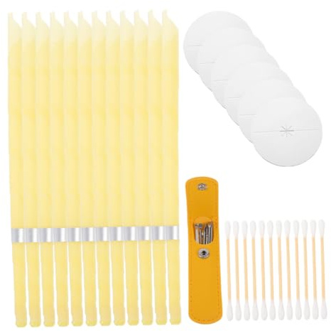 Anneome 2 Set Kit Candele Rimozione Cerume con Dischi Protettivi per Orecchie Candele Aromaterapia Naturali per Pulizia Cerume Adulti