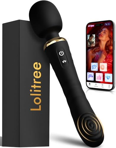 Dual-Ended Wand Vibrator, 9.8in Vibrating & Tapping Insertable Tail for G-Spot & Anal Massager, 20 Powerful Modes Flexible Magic Vibrators Adult Stimulation Toys, Silent Sex Toys for Women Couples
