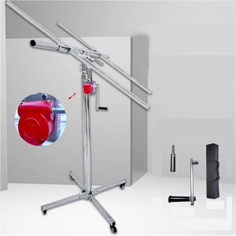 Outils de levage de panneaux de plafond – Lève-plaque de plâtre robuste en acier inoxydable – Supports d'installation mobiles manuels et électriques (3,2 m)