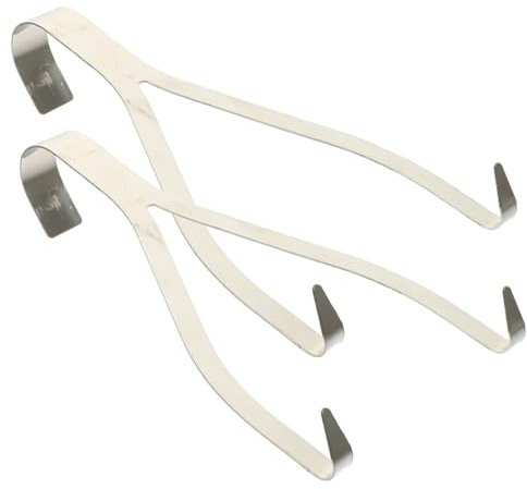 BAZEITFLOW 2 Stück Dicke Edelstahl Fleischhaken für Grill und Haushalt Rostfrei Scharfes Ende zum Leichten Einhängen Langlebig zum Aufhängen Trocknen und Räuchern von Fleisch und Geflügel