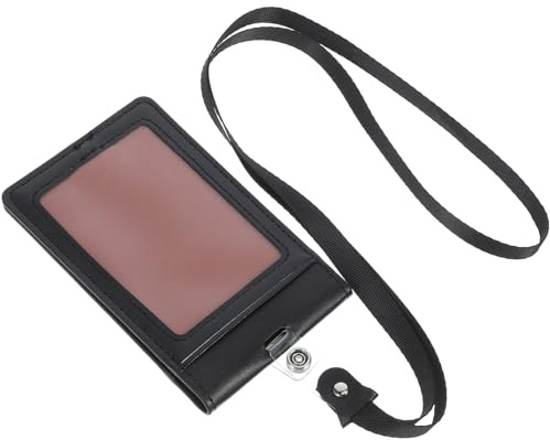 BESTonZON Magnetische Ausweishülle aus Pu mit Stilvollem Design und Schutzfunktion Wiederverwendbarer Namensschildhalter für Kreditkarten und Ausweise für Büro und Alltag