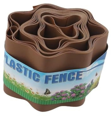 Bordure de pelouse en plastique pour allée de jardin et parterre de fleurs, 10 cm x 9 m, 15 cm x 9 m, 20 cm x 9 m, marron, imperméable et flexible